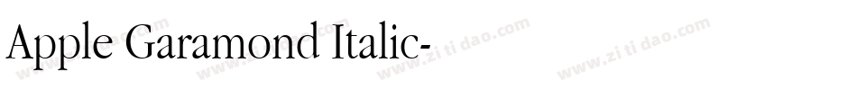 Apple Garamond Italic字体转换